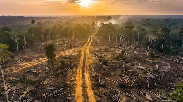 Photo deforestation stump forest destruction damage climate trees shanges