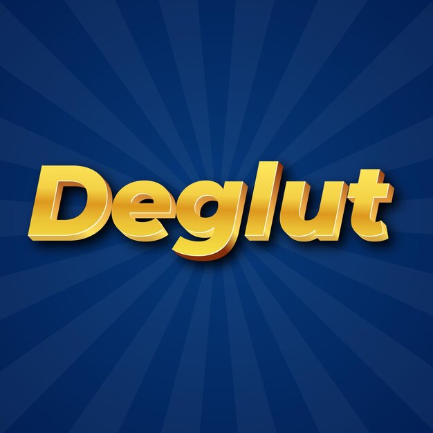 Deglut Text effect Gold JPG attractive background card photo