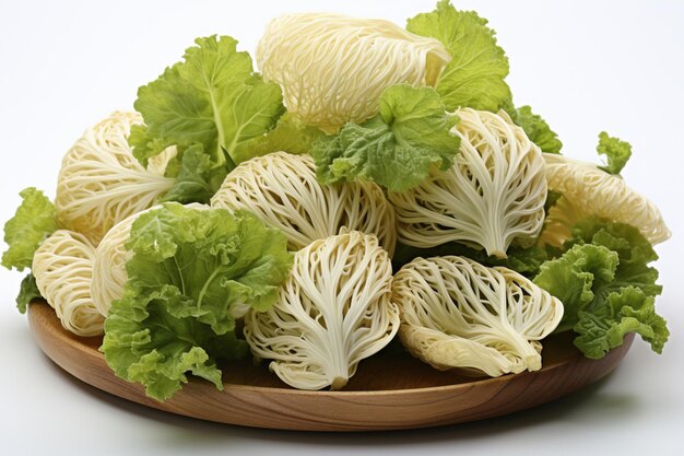 Dehydrated vegetable on white background