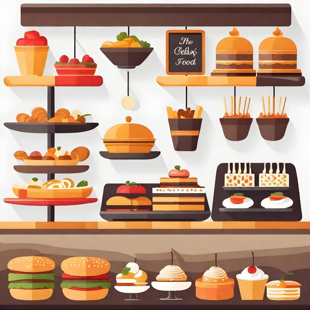 Delectable Food Display