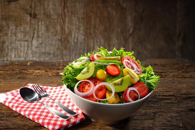 Delectable fruit and veggie salad bursting with flavors