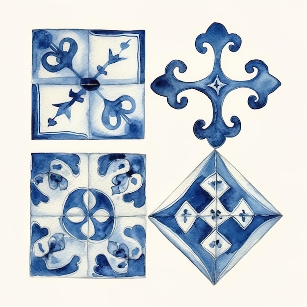 Delfts Blauwe Harmonieset van Symbol Plus in Delftse Hollandse Stijl
