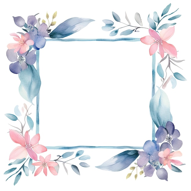 Delicaat en artistiek bloemstuk clipart kaart frame botanische pastel geïsoleerde objecten o