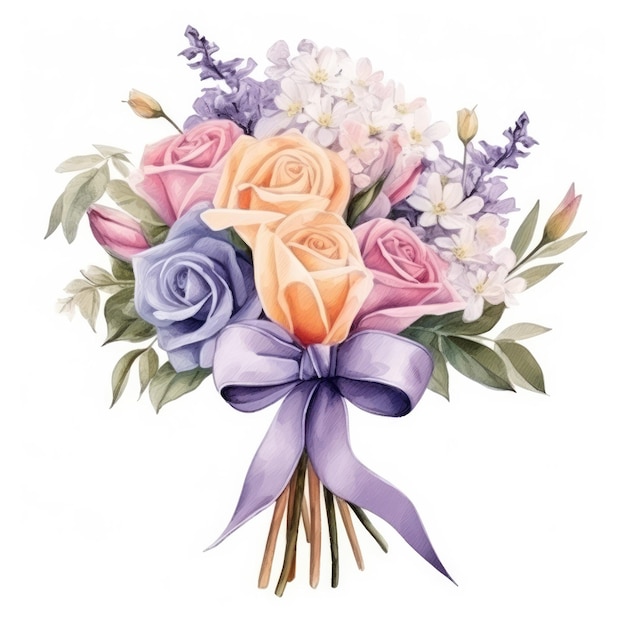 Delicaat en artistiek bloemstuk clipart kaart frame botanische pastel geïsoleerde objecten o