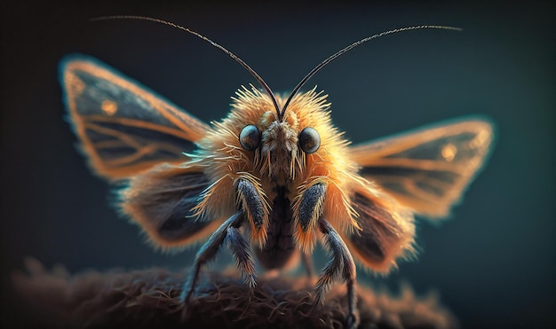 The delicate antennae of a moth reaching out to sense its surroundings