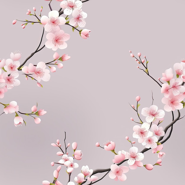 Delicate Cherry Blossoms Cascade Down An Embroidered Branch