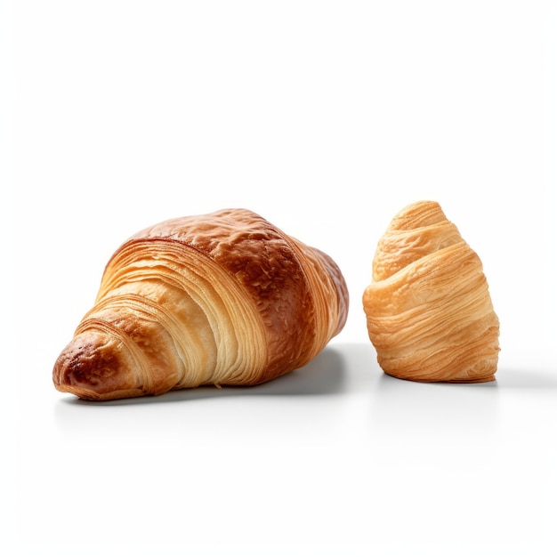 Photo delicate croissants a tumblewaveinspired composition of linear delicacy