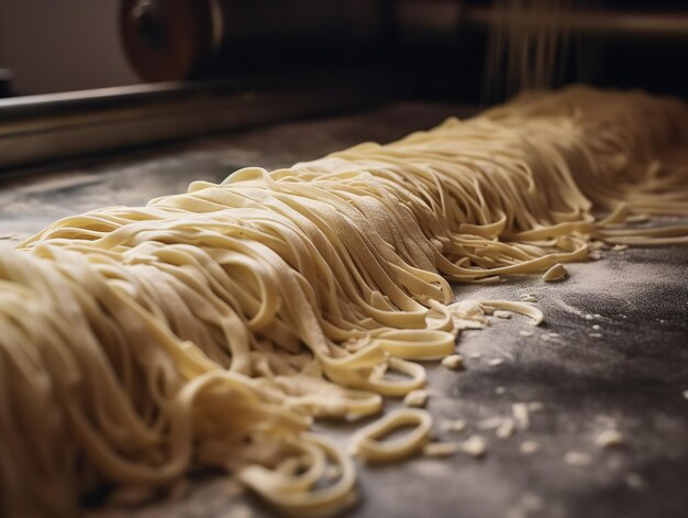 生パスタ作りの繊細なディテール