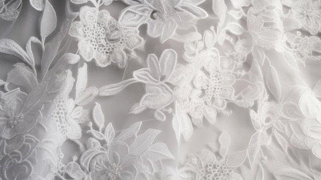 Delicate en ingewikkelde witte kant stof textuur elegantie en schoonheid in fijne details
