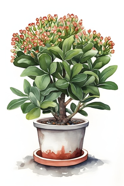 Delicate Japanese Skimmia Art Print for Calm and Natural Home Decoration Generative AI