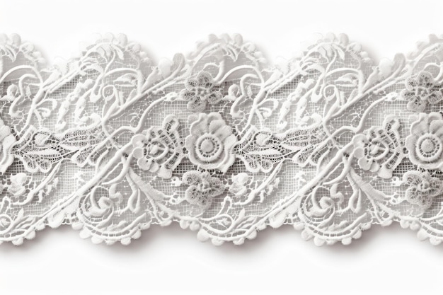 A delicate lace ribbon isolated object