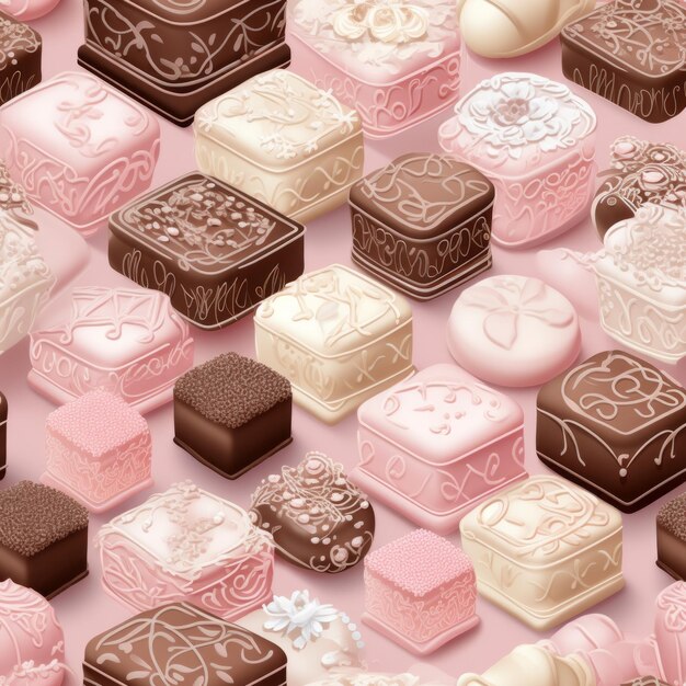 Photo delicate layers a sublime blend of petit fours with a filigree background