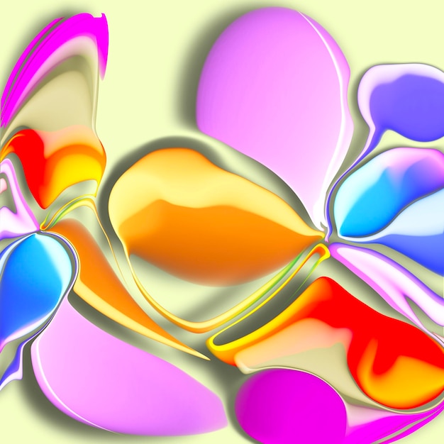 Фото Деликатная световая абстракция цветные объемные сферы на светлом фоне пастельные цвета