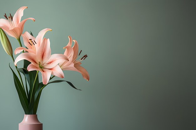 Delicate Lilies and Text Area