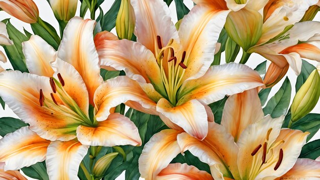 delicate lily flowers painted with watercolor paint watercolor floral background