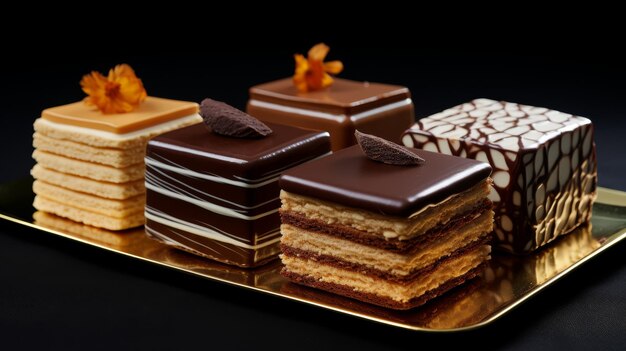 Delicate Opera Cake Array