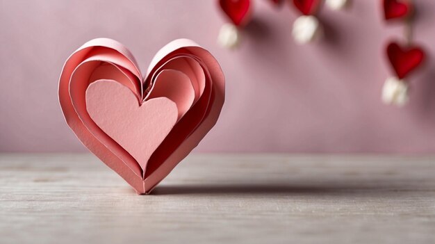 Delicate paper hearts to celebrate valentines day with love and tenderness the best gift is love