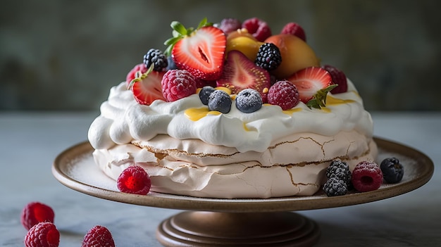 A Delicate Pavlova Dessert