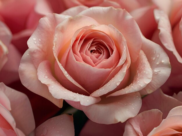 Фото Нежные лепестки цветущей розы каждый слой разворачивается изящно как туту балерины