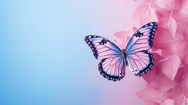 Delicate pink background blue