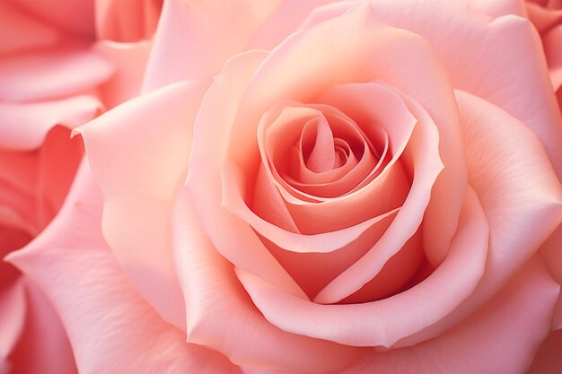 Delicate pink rose closeup