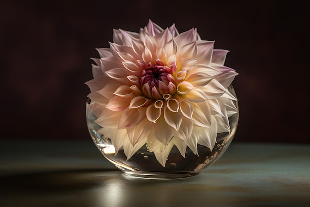 Premium AI Image  Astra flower in a crystal ball Created with generative AI