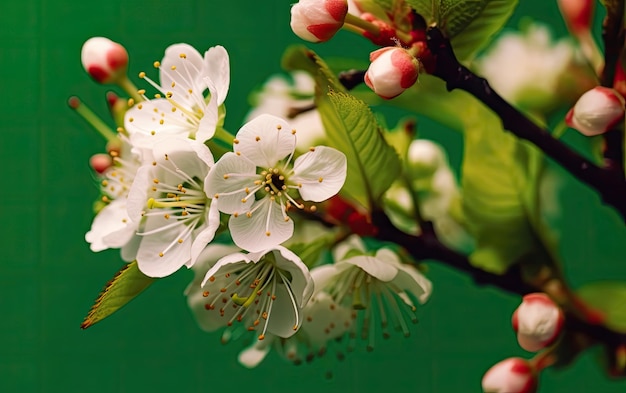 Фото Деликатный цветок вишни вблизи