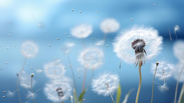 Delicate solitude minimalist dandelion in isolated harmony