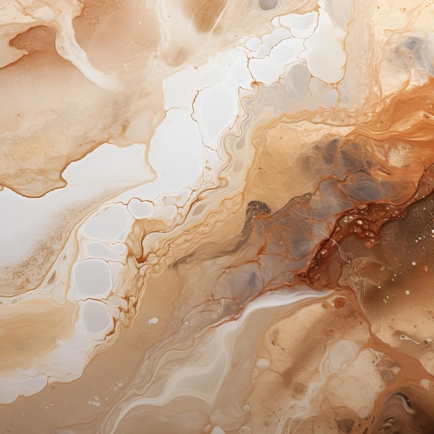 Delicate Watercolor Landscapes Abstract Images Of Brown White And Coffee Colored Liquid