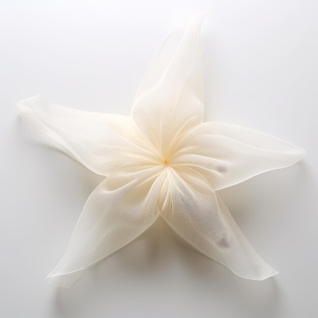 Photo delicate white flower a luminescent art piece inspired by kishin shinoyama