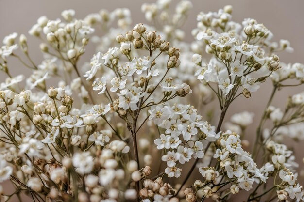 Delicate witte baby's adem bloemen