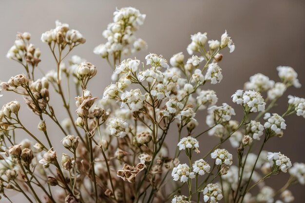 Delicate witte baby's adem bloemen