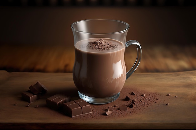 A delicious all natural cocoa beverage made with grated chocolate