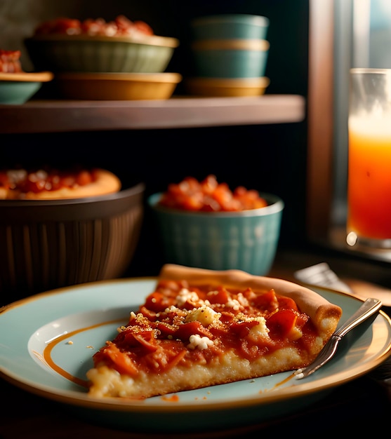 Foto pizza italiana deliziosa e appetitosa