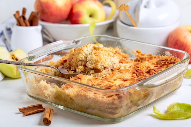 Delicious apple crumble