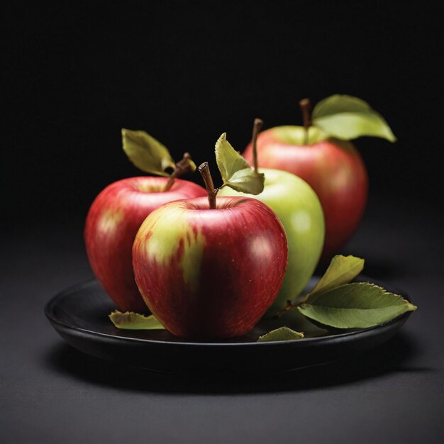 delicious Apple fruit on a plate