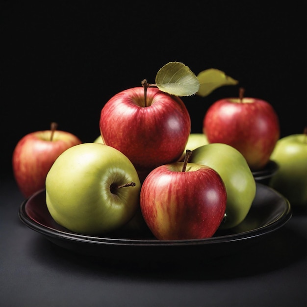 delicious Apple fruit on a plate