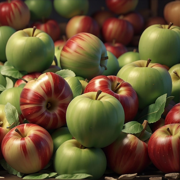 Photo delicious apple fruit