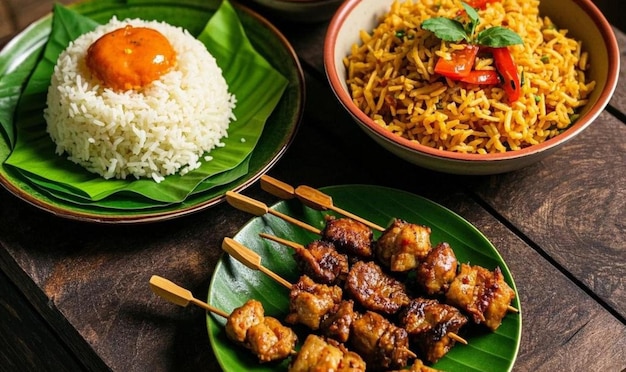 delicious asian dinner