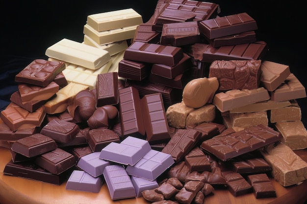 delicious assortment of chocolate