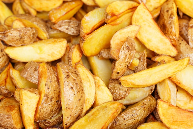 Delicious baked potatoes. Baked potato with a golden crust.