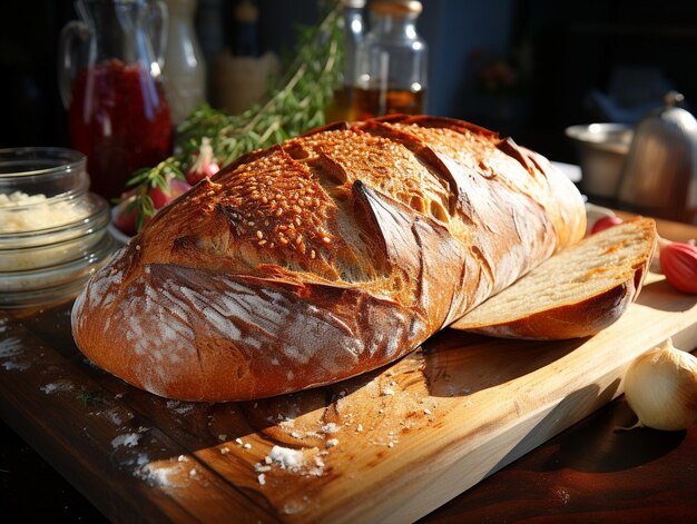 Delicious bakery bread photo