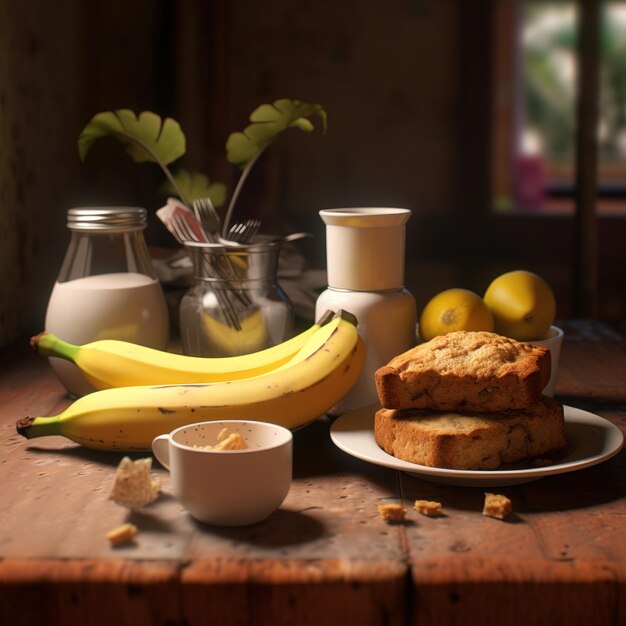 Photo delicious banana bread