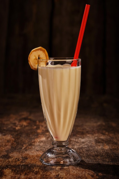 Delicious banana milkshake