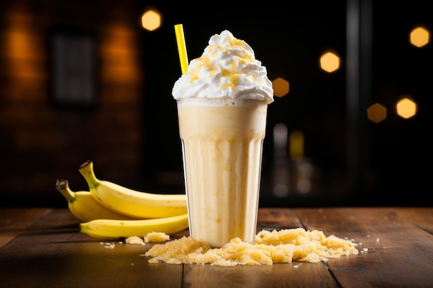 Delicious banana milkshake