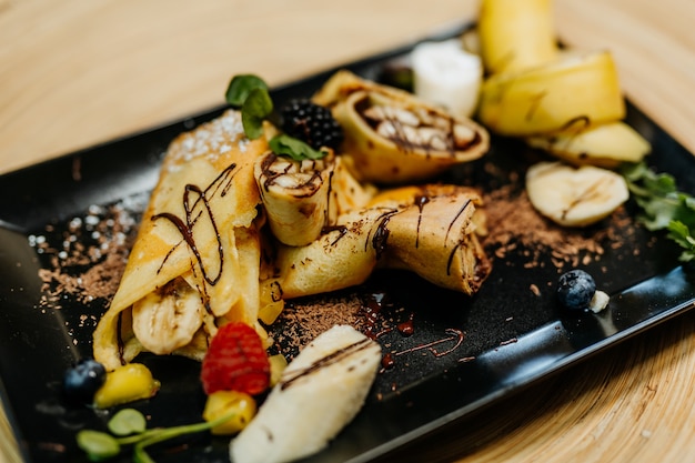 Foto deliziosi pancake alla banana