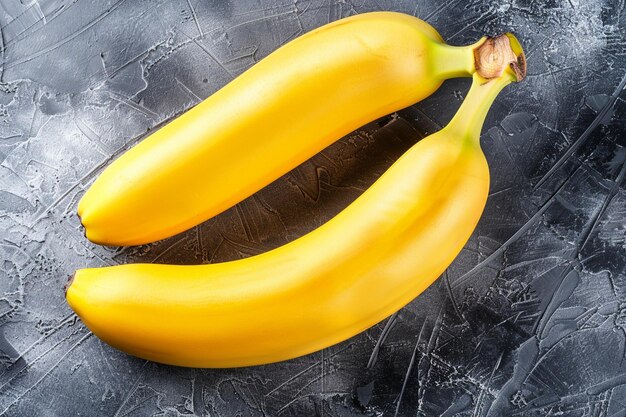 Foto una deliziosa banana in studio dall'alto