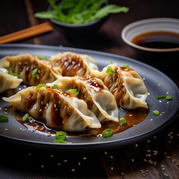 Delicious Beef Gyoza Generative AI