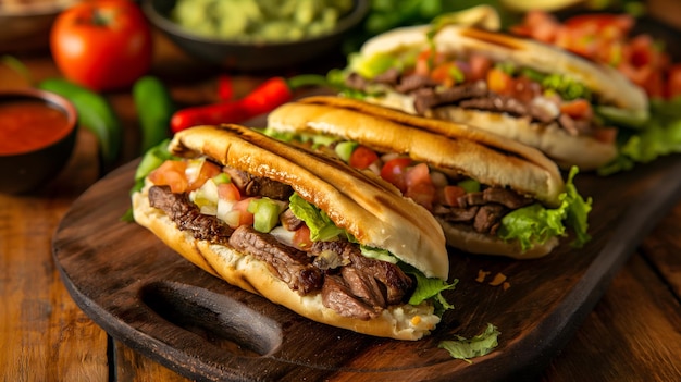 Delicious Beef Tacos on a Plate with Fresh Garnishes