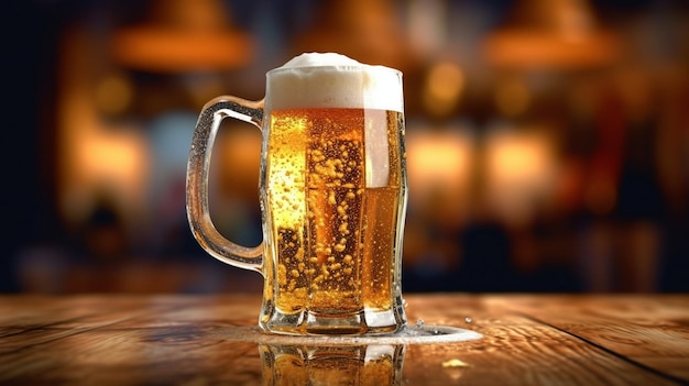 Photo delicious beer mug